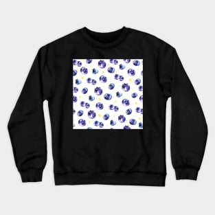 Blueberries and Stars Pattern Crewneck Sweatshirt